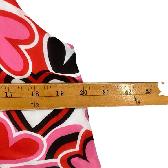 NWT Cato Top Size M Polyester Hearts Red Pink White Black Tank Top Valentines - Picture 8 of 10